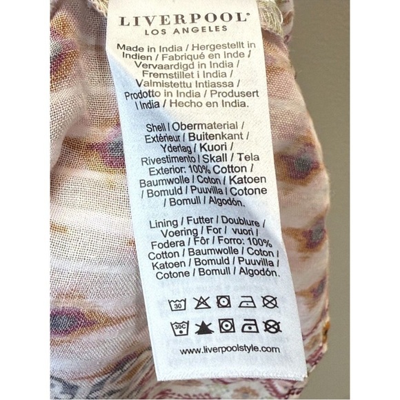 LIVERPOOL LOS ANGELES Tiered Geo Patchwork Boho Maxi Skirt Size Large NWT - Picture 9 of 11
